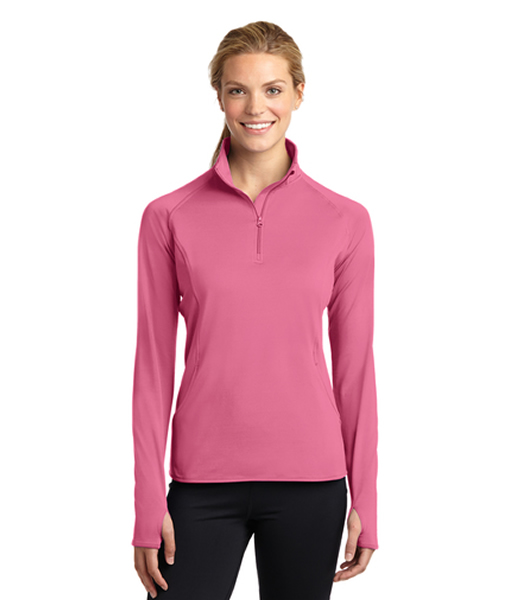 LST850 Sport-Tek® Ladies Sport-Wick® Stretch 1/2-Zip Pullover