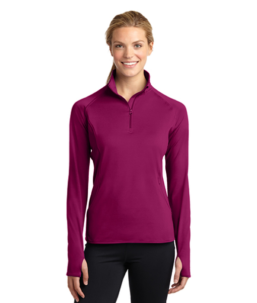 LST850 Sport-Tek® Ladies Sport-Wick® Stretch 1/2-Zip Pullover