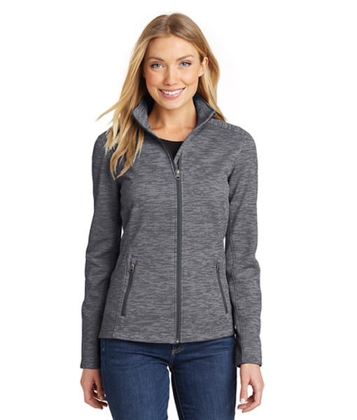 L231 Port Authority® Ladies Digi Stripe Fleece Jacket