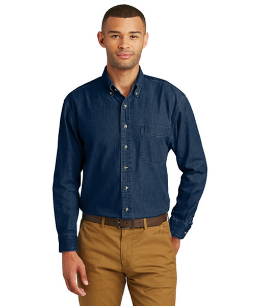 SP10 Port & Company® - Long Sleeve Value Denim Shirt