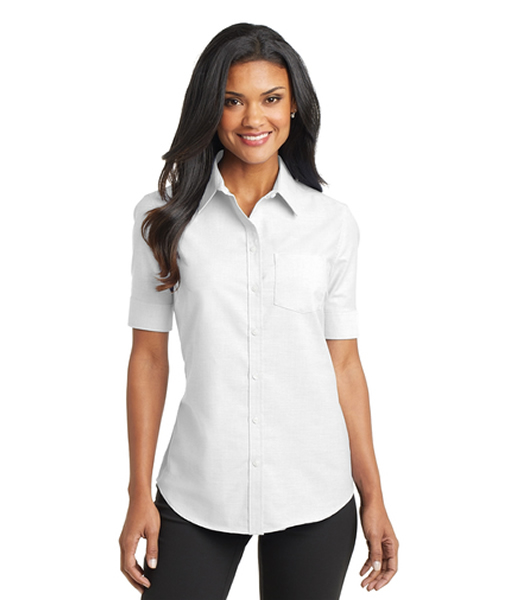 L659 Port Authority® Ladies Short Sleeve SuperPro™ Oxford Shirt