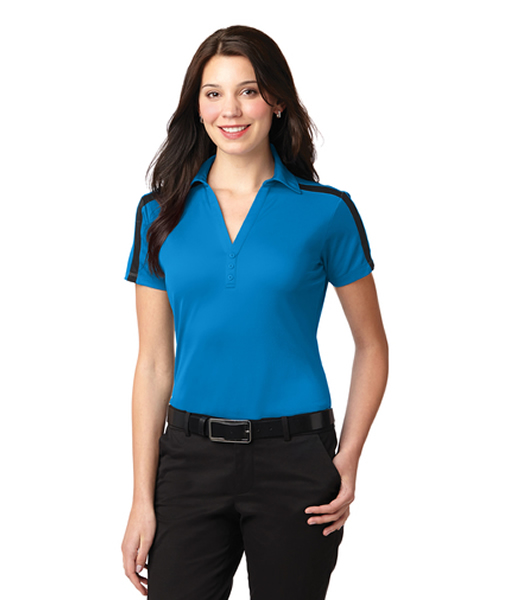 L547 Port Authority® Ladies Silk Touch™ Performance Colorblock Stripe Polo