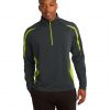 ST851 Sport-Tek® Sport-Wick® Stretch 1/2-Zip Colorblock Pullover