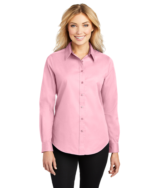 Port Authority Ladies Long Sleeve Carefree Poplin Shirt, Product