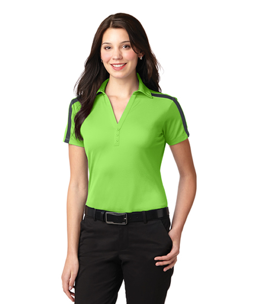 L547 Port Authority® Ladies Silk Touch™ Performance Colorblock Stripe Polo