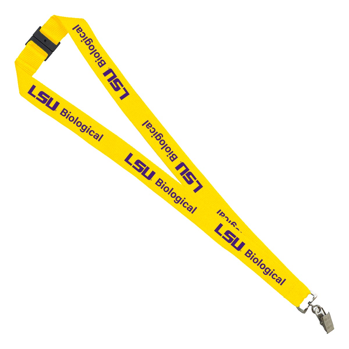 1” Lanyard with Breakaway Safety Release Attachment - Bulldog Clip