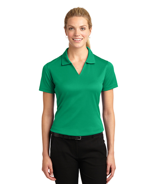 L469 Sport-Tek® Ladies Dri-Mesh® V-Neck Polo