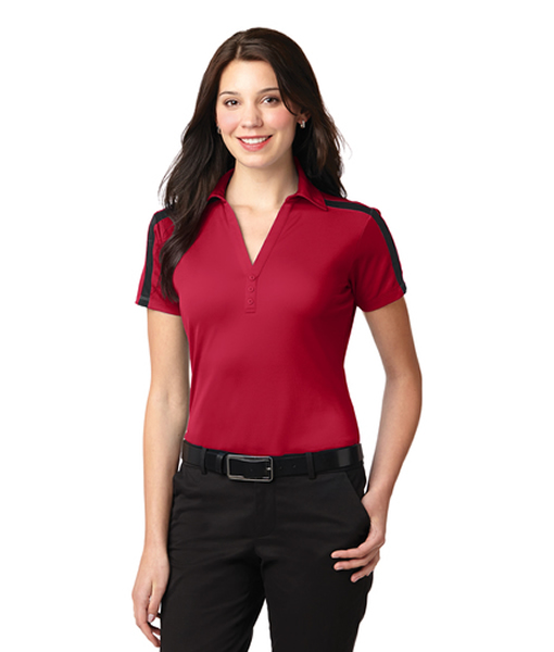 L547 Port Authority® Ladies Silk Touch™ Performance Colorblock Stripe Polo