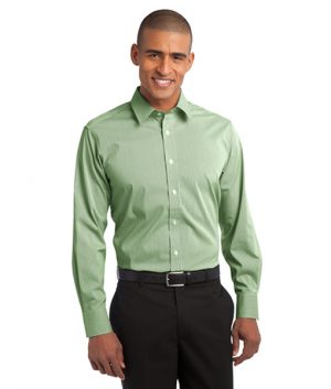 S647 Port Authority® Fine Stripe Stretch Poplin Shirt