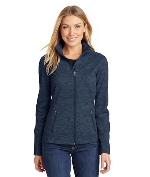 L231 Port Authority® Ladies Digi Stripe Fleece Jacket