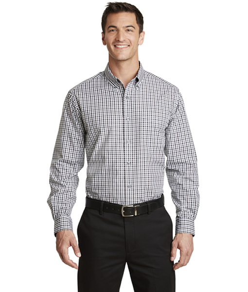 S654 Port Authority® Long Sleeve Gingham Easy Care Shirt