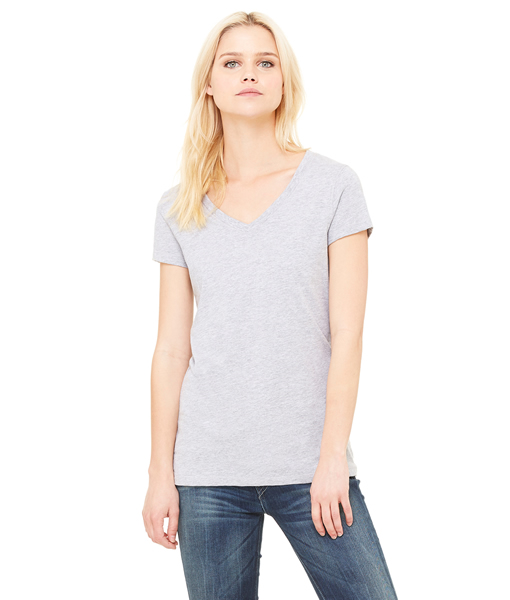 B6005 Bella + Canvas Ladies' Jersey Short-Sleeve V-Neck T-Shirt