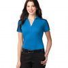 L547 Port Authority® Ladies Silk Touch™ Performance Colorblock Stripe Polo