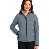 is constructed from a polyester stretch woven shell, which is then bonded to polyester microfleece