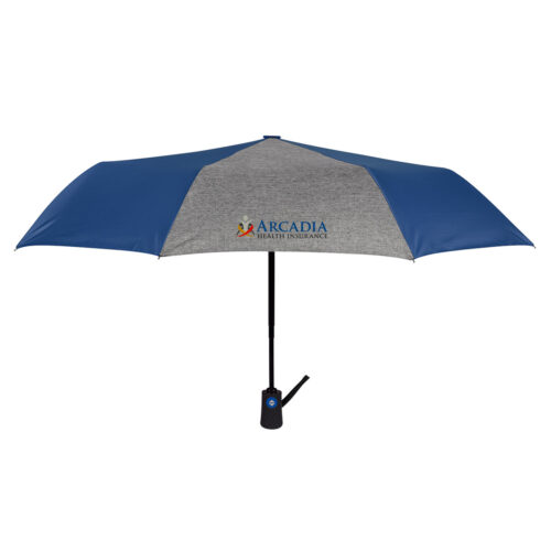 4108 - 42" ARC HEATHERED TELESCOPIC FOLDING UMBRELLA